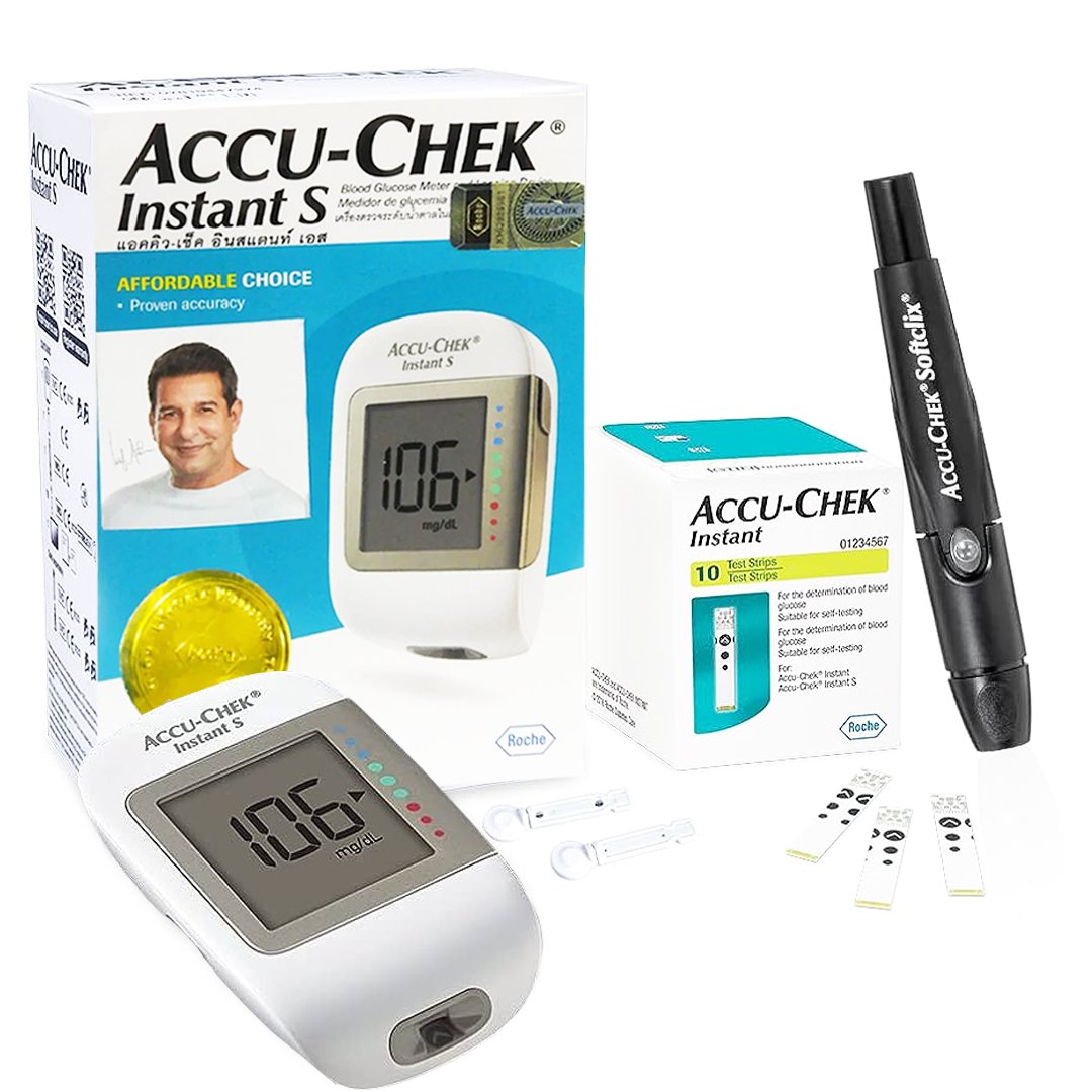 Buy Accu Chek Instant S Blood Glucose Glucometer with 20 Free ...