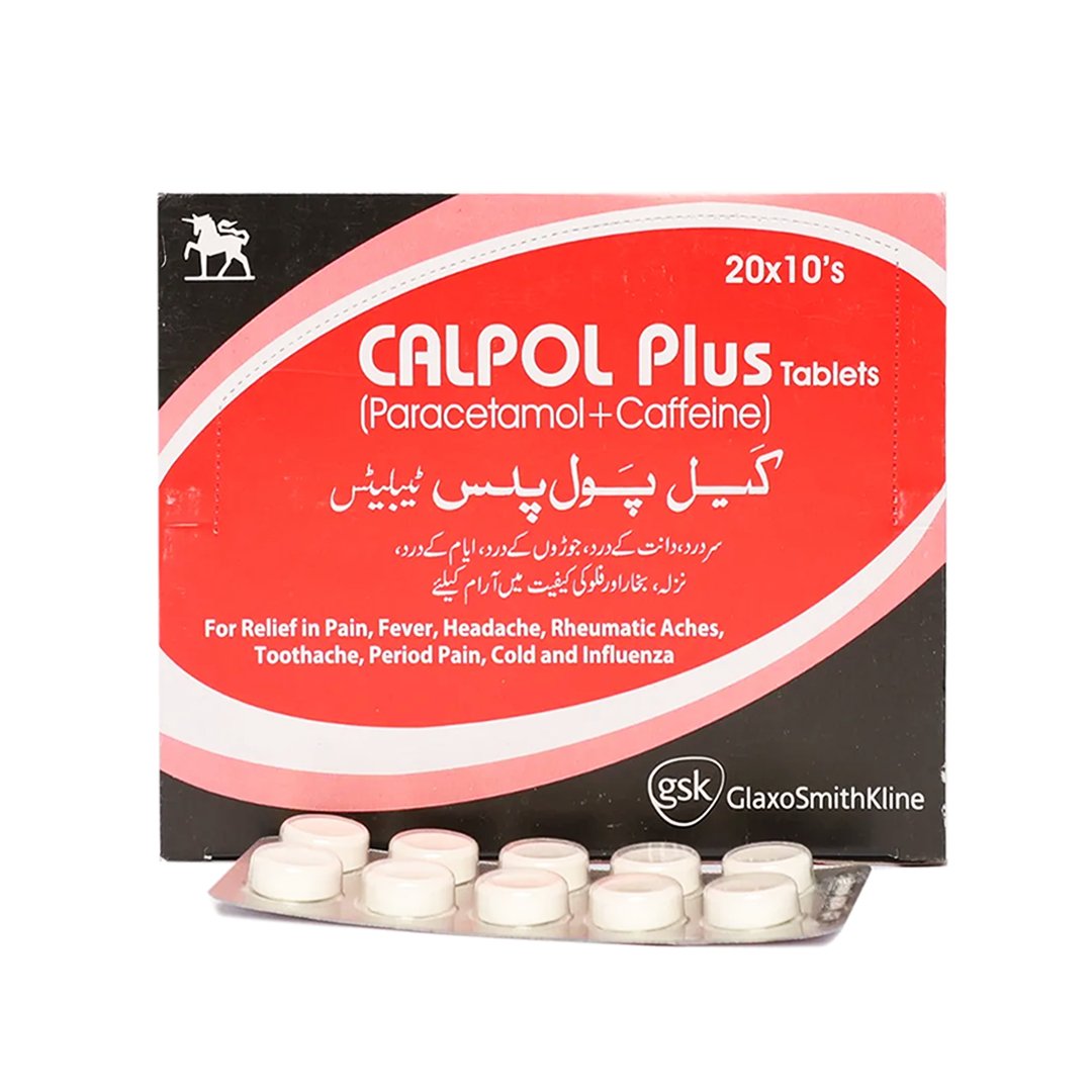 Buy Gsk Calpol Plus 500mg 65mg Tablet Paracetamol 200 Ct Online In Pakistan My Vitamin Store