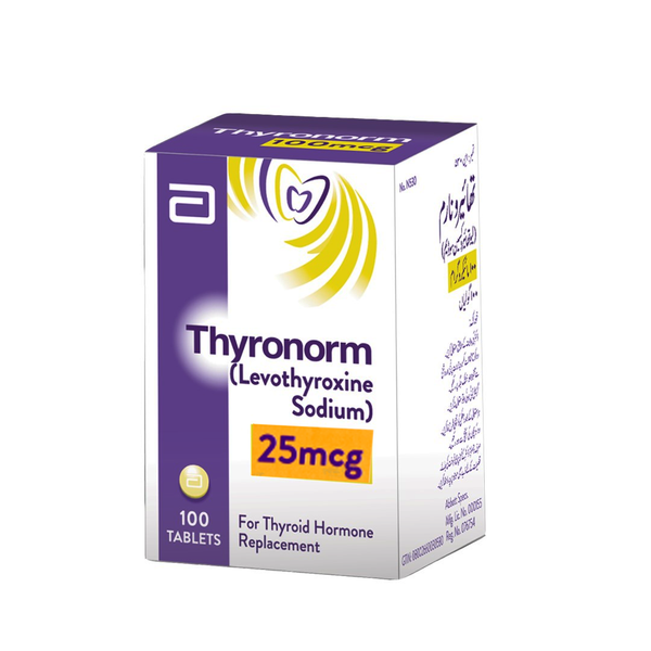 Abbott Thyronorm Tablets 25mcg, 100 Ct