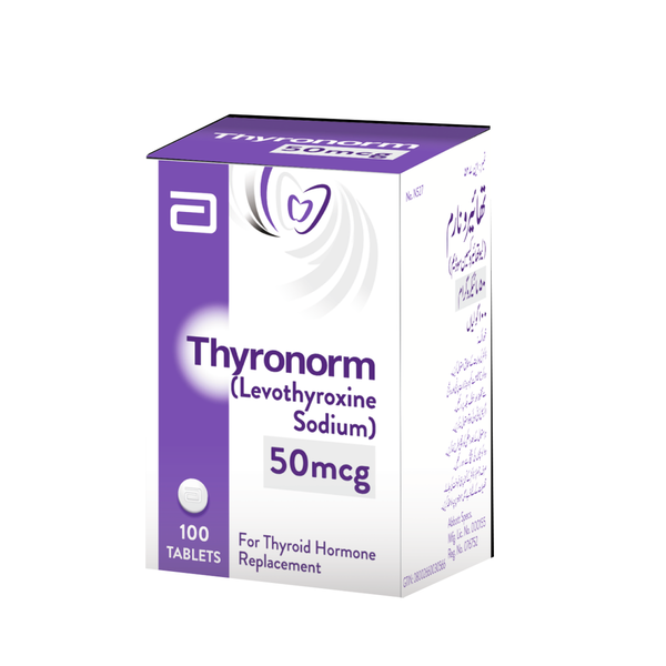 Abbott Thyronorm Tablets 50mcg, 100 Ct