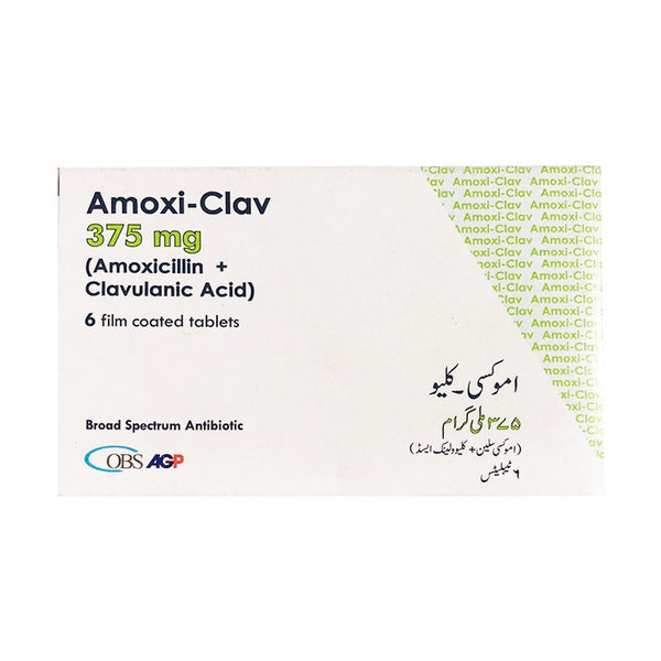 Amoxi-Clav Tablets 375mg, 6 Ct - AGP