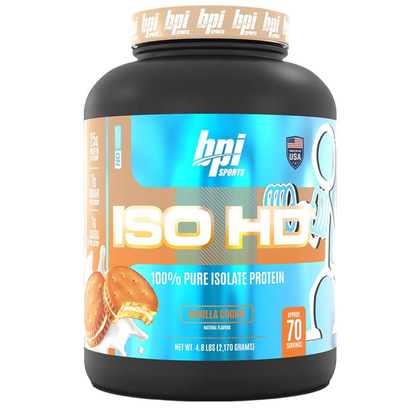 BPI Sports ISO HD 100% Pure Isolate Protein (Vanilla Cookie), 4.87 Lbs