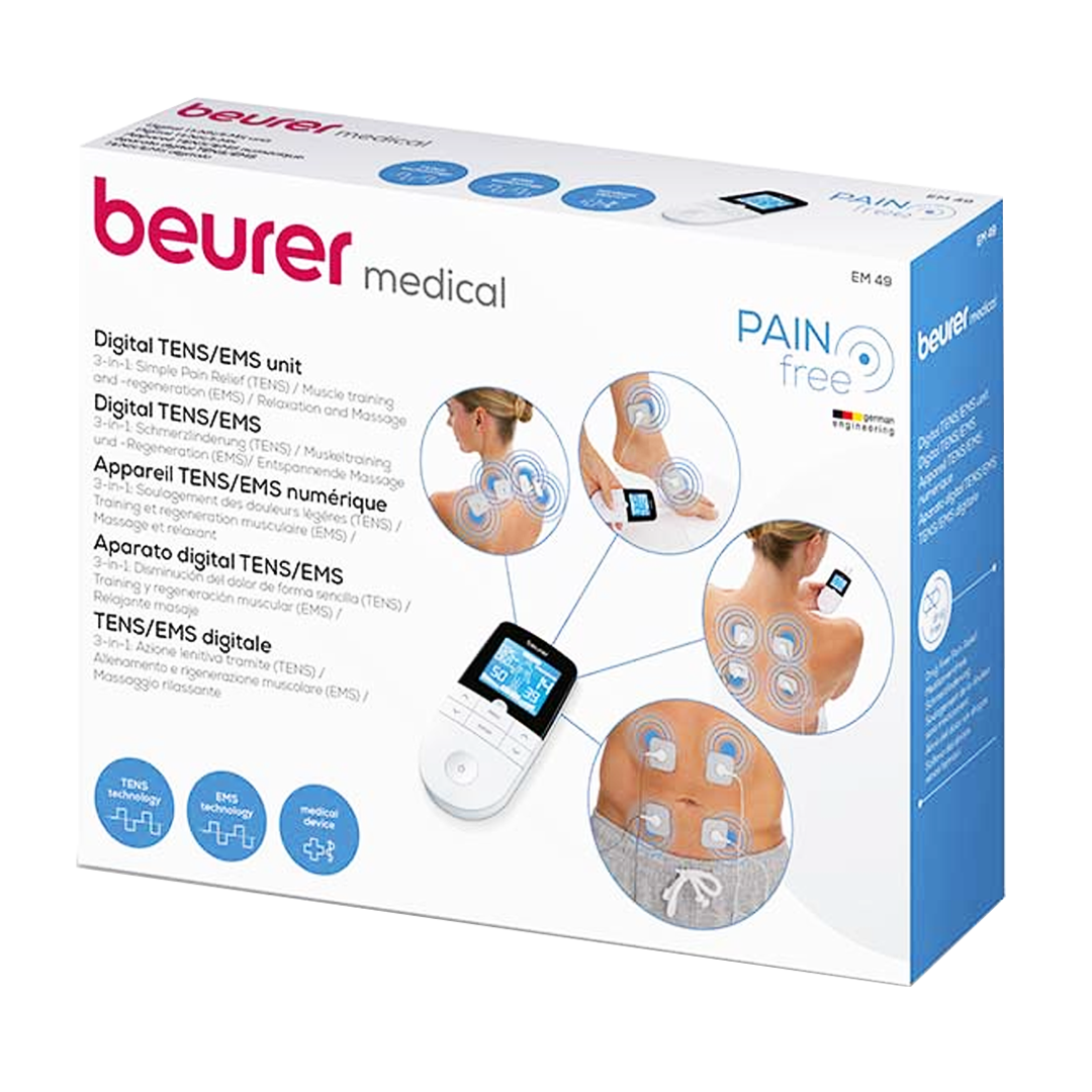 Buy Beurer EM49 PainFree Digital TENS/EMS Unit for Massage Therapy ...