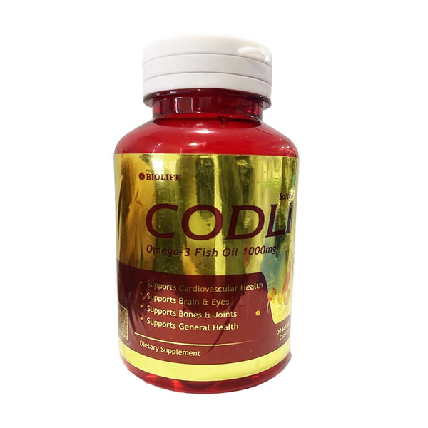 Bio Life Codli Omega-3 Fish Oil 1000mg, 30 Ct