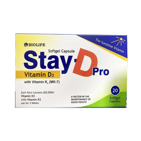 BioLife Stay-D Pro Vitamin D3 20 Ct