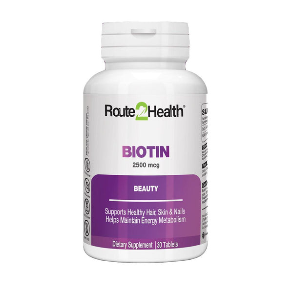 Biotin 2500mcg, 30 Ct - Route2Health