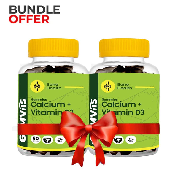 Bundle Pack - Gumvits Calcium & Vitamin D3  Gummies, 60 Ct