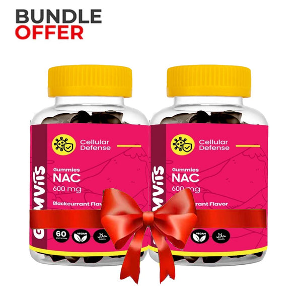 Bundle Pack - Gumvits NAC 600mg Gummies, 60 Ct