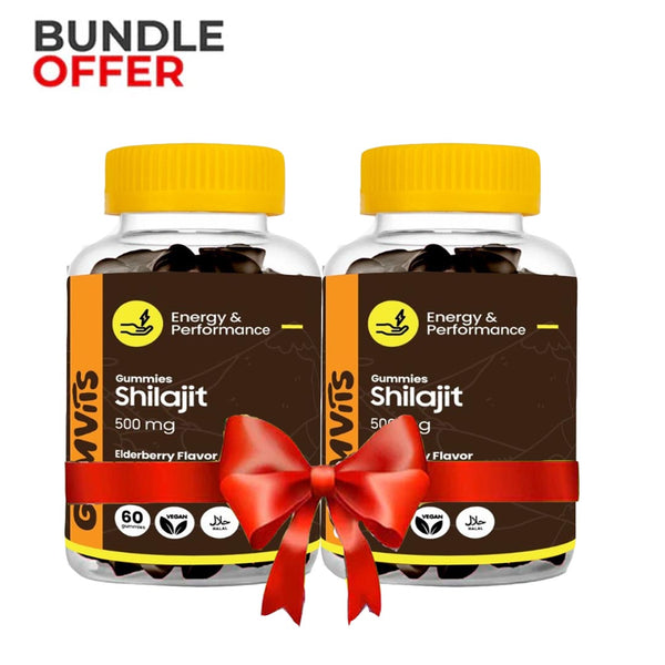 Bundle Pack - Gumvits Shilajit 500mg Gummies, 60 Ct