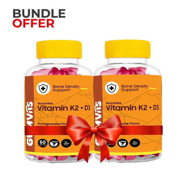 Bundle Pack - Gumvits Vitamin K2+D3 Gummies, 60 Ct