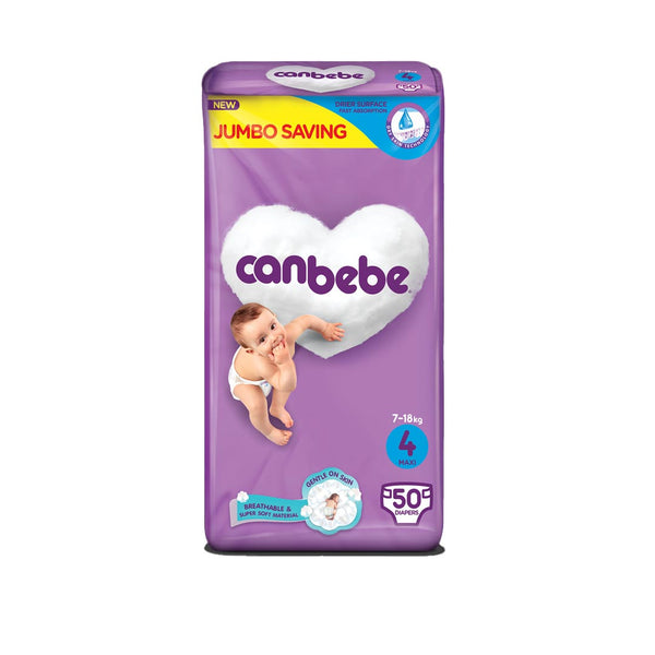 Canbebe Diapers Size 4 (Maxi), 50 Ct