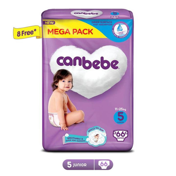 Canbebe Diapers Size 5 (Junior), 66 Ct