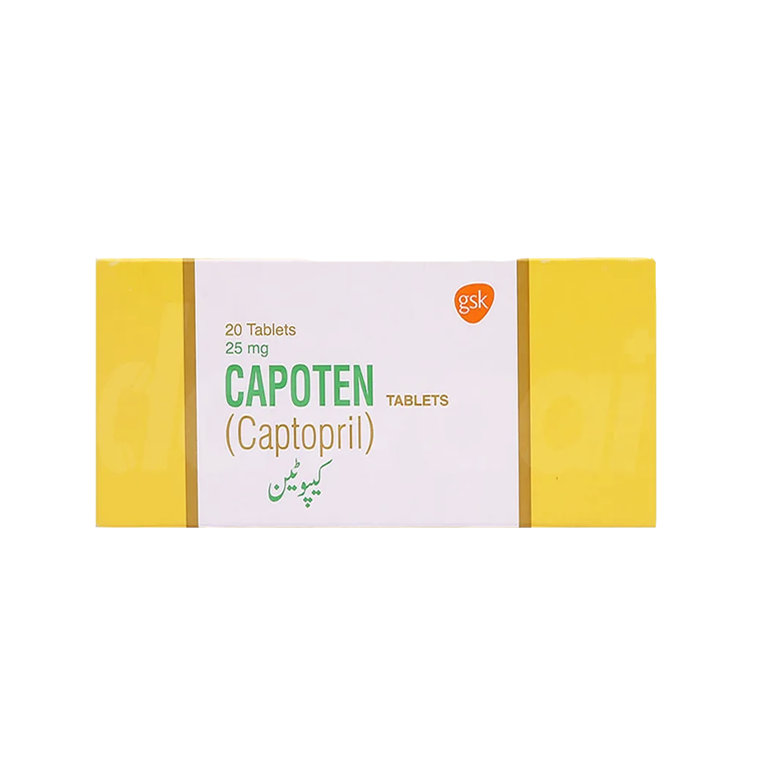 Buy GSK Capoten Tablets 25mg, 20 Ct Online in Pakistan | My Vitamin Store