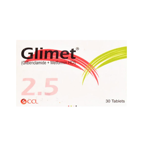 Glimet Tablets 2.5/500mg, 30 Ct - CCL