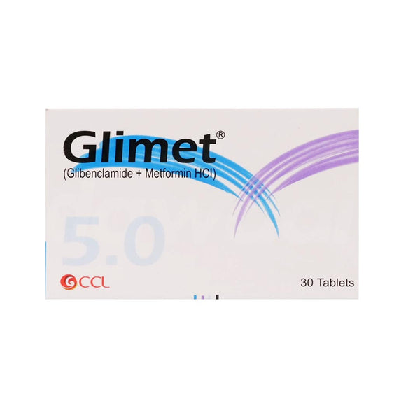 Glimet Tablets 5.0/500mg, 30 Ct - CCL