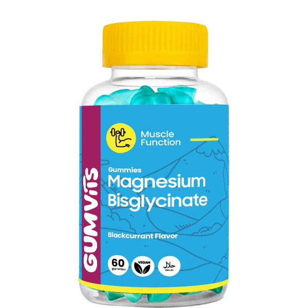 Gumvits Magnesium Bisglycinate (Magnesium Glycinate) 200mg Gummies, 60 Ct