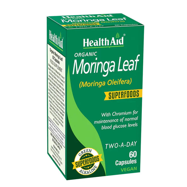 HealthAid Organic Moringa Leaf, 60 Ct