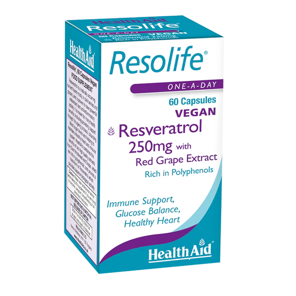 HealthAid Resolife (Resveratrol), 60 Ct