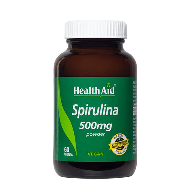 HealthAid Spirulina 500mg, 60 Ct