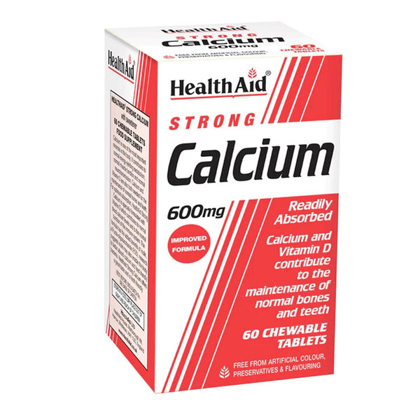 HealthAid Strong Calcium 600mg, 60 Ct