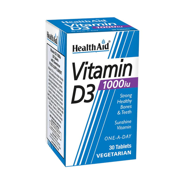 HealthAid Vitamin D3 1000 IU, 30 Ct