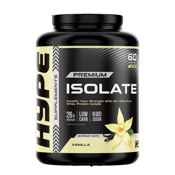 Hype Premium Whey Protein Isolate (Vanilla), 1.8 kg