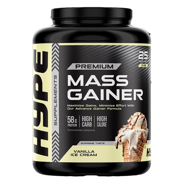 Hype Premium Mass Gainer Vanilla Ice Cream