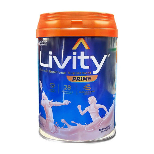 Livity Balanced Nutritional Supplement Strawberry Flavour, 400g - Getz Pharma