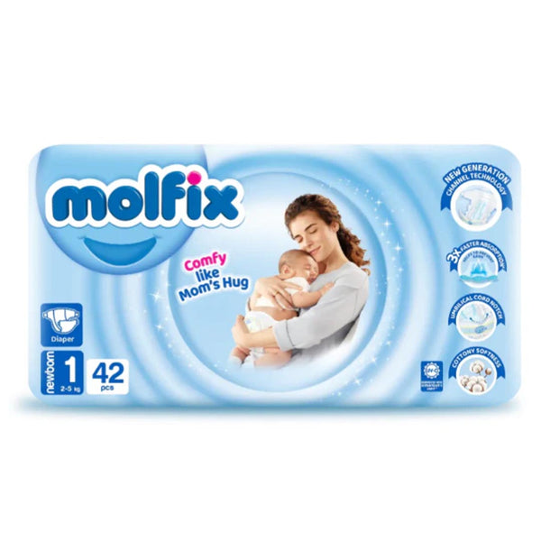 Molfix Diapers Size 1 (Newborn), 42 Ct