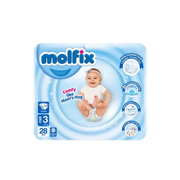 Molfix Diapers Size 3 (Midi), 28 Ct