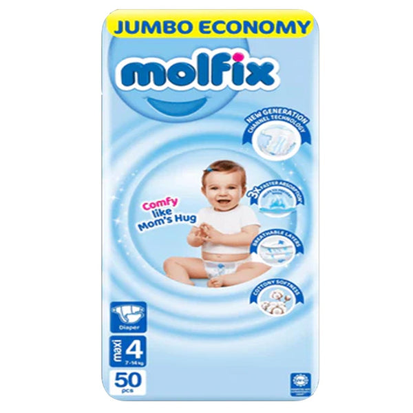 Molfix Diapers Size 4 (Maxi), 50 Ct