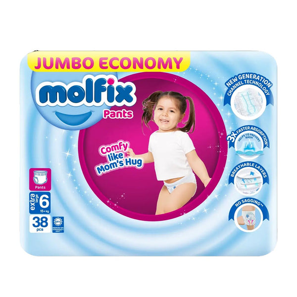 Molfix Pants Size 6 (Extra Large), 38 Ct