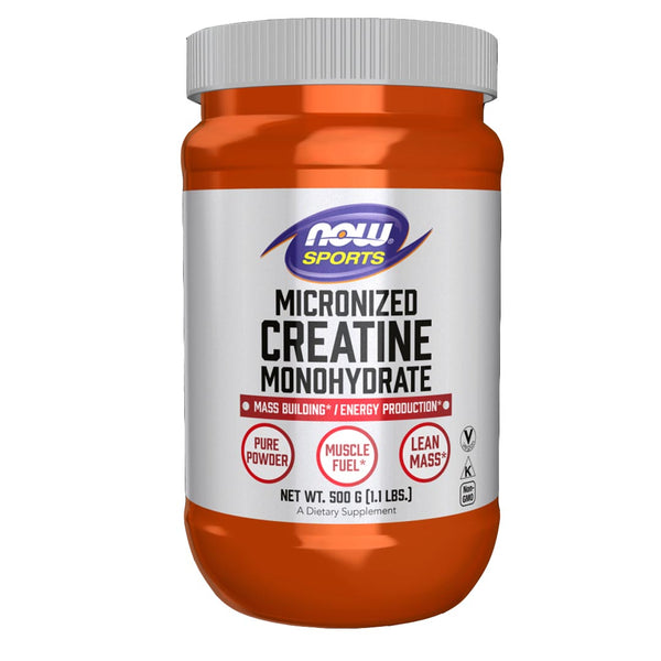 NOW Sports Creatine Monohydrate (Micronized Powder), 500g