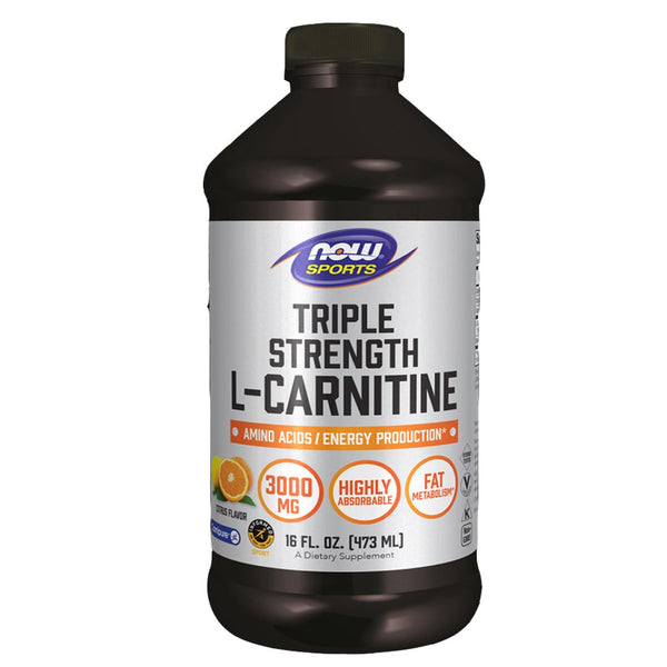 NOW Sports Triple Strength L-Carnitine Liquid 3000mg, 16fl. oz.