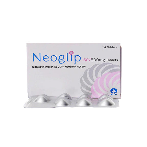 Neoglip Tablets 50/500mg, 14 Ct - ATCO