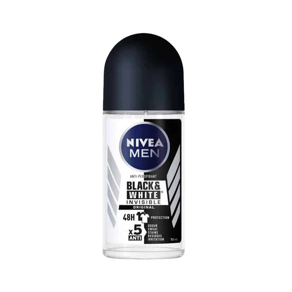 Nivea Men Black & White Invisible Original Roll-on Deodorant, 50ml