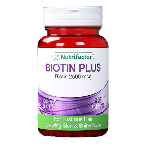 Nutrifactor Biotin Plus 2500 mcg, 120 Ct