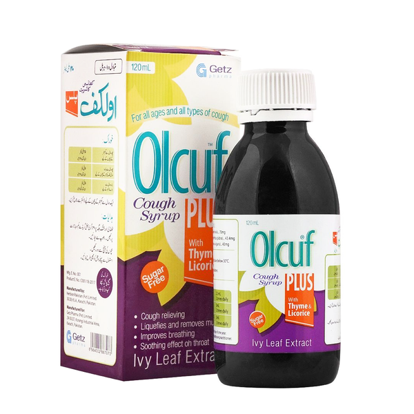 Olcuf Plus Cough Syrup, 120ml - Getz Pharma