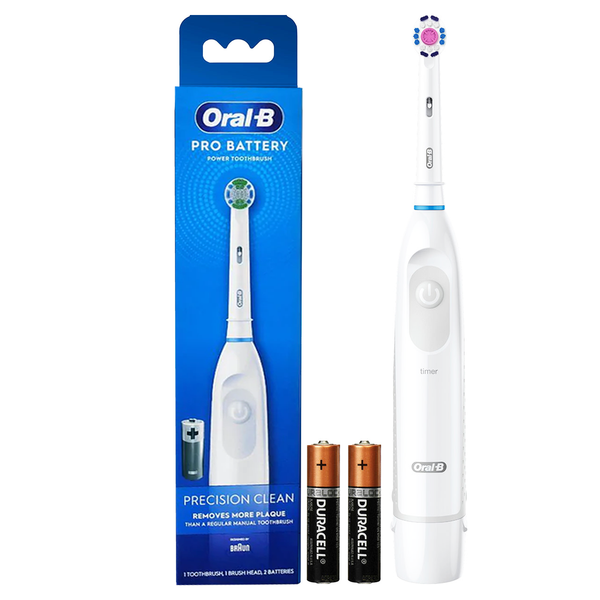 Oral-B Pro Battery Power Toothbrush (White), 1 Ct