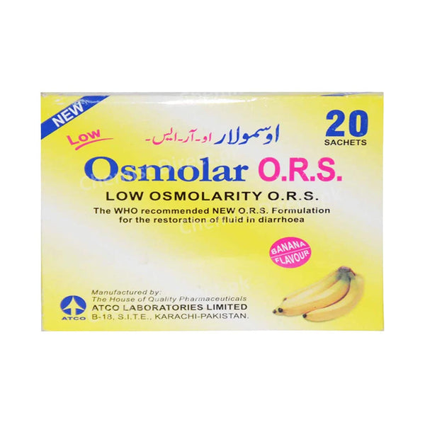 Osmolar O.R.S. Banana Sachet, 20 Ct - ATCO