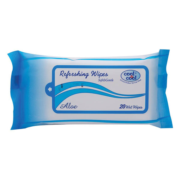 Cool & Cool Refreshing Soft and Gentle Wipes, 20 Ct