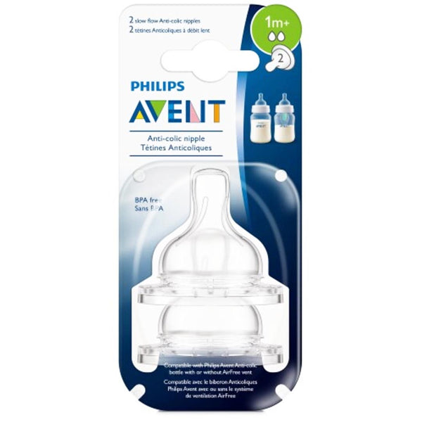 Philips Avent Classic+ Anti-colic Teats 1m+, 2 Ct