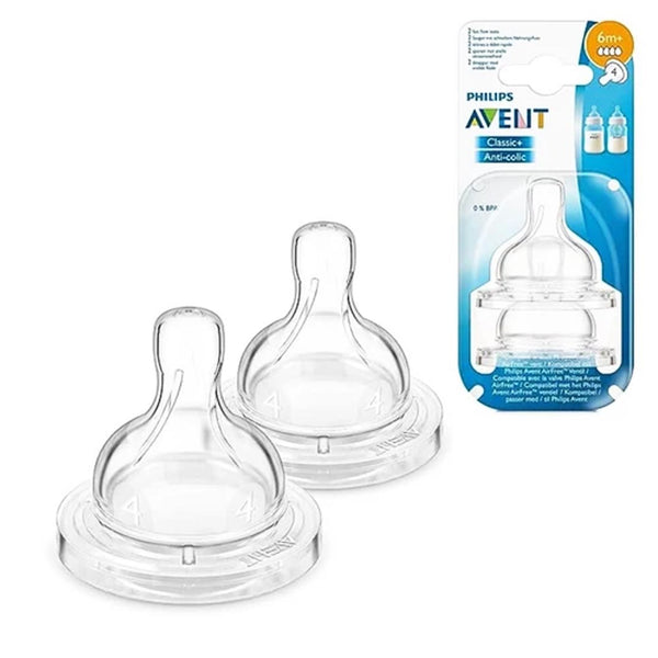 Philips Avent Classic+ Anti-colic Teats 6m+, 2 Ct