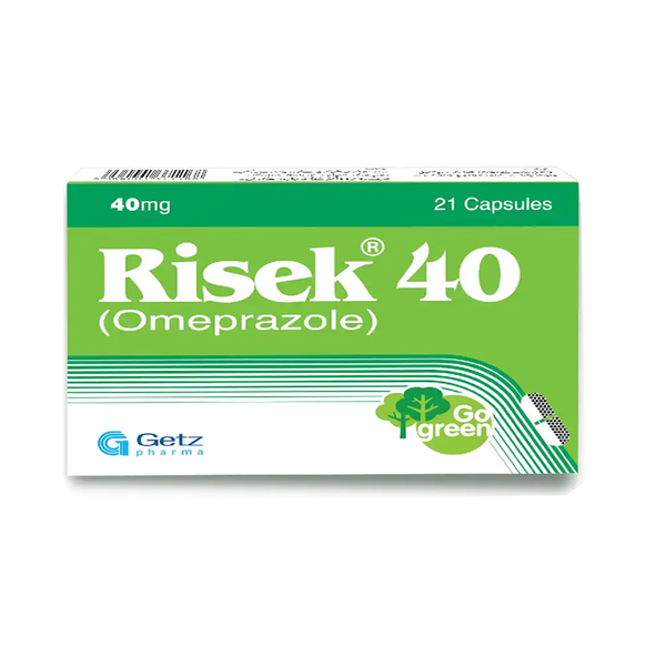 Risek 40 (Omeprazole), 21 Ct - Getz Pharma