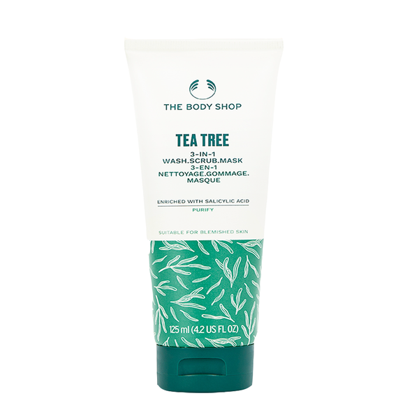 The Body Shop Tea Tree 3-in-1 Wash Scrub Mask, 125ml