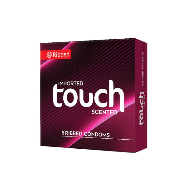 Touch Ribbed Scented Condoms, 5 Ct