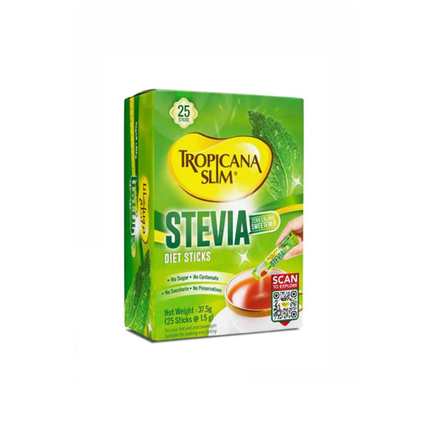 Tropicana Slim Stevia Diet Zero Calorie Sweetener Sticks, 25 Ct