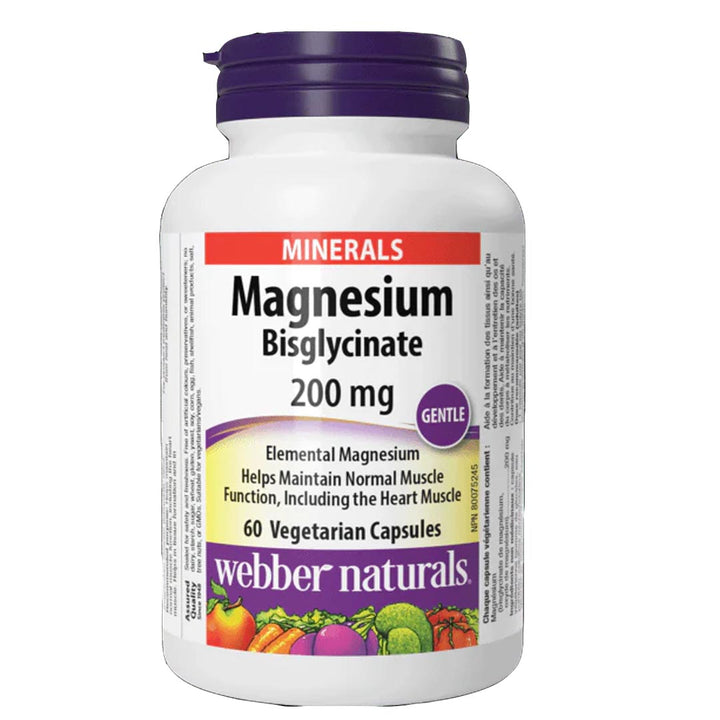 Webber Naturals Magnesium Bisglycinate 200mg