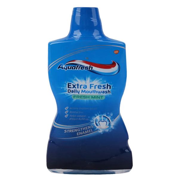 Aquafresh Fresh Mint Daily Mouthwash, 500ml - My Vitamin Store