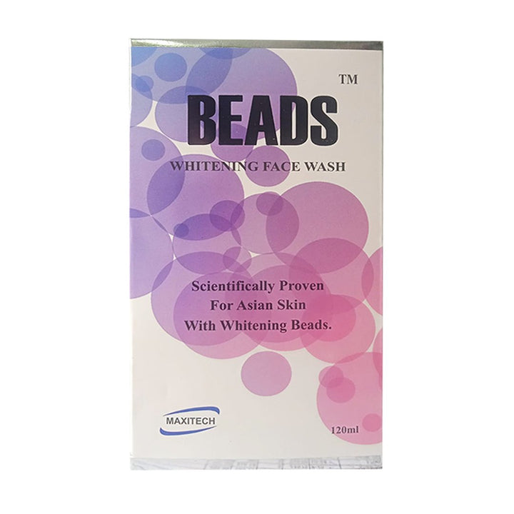 Beads Whitening Face Wash, 120ml - Maxitech - My Vitamin Store